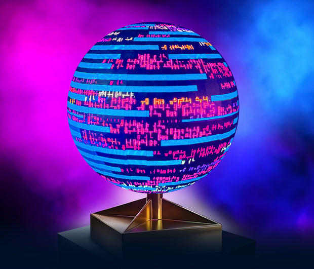 <h6><span style="text-decoration:underline">The Shape of Creation</span></h6><h3>The SPHERE</h3><p>Our most advanced self-care technology to date. An 18-inch, fully synchronized, photonic interface designed to bring balance and coherence back into your life.</p><h6><span style="text-decoration:underline">$13,499.00</span></h6>